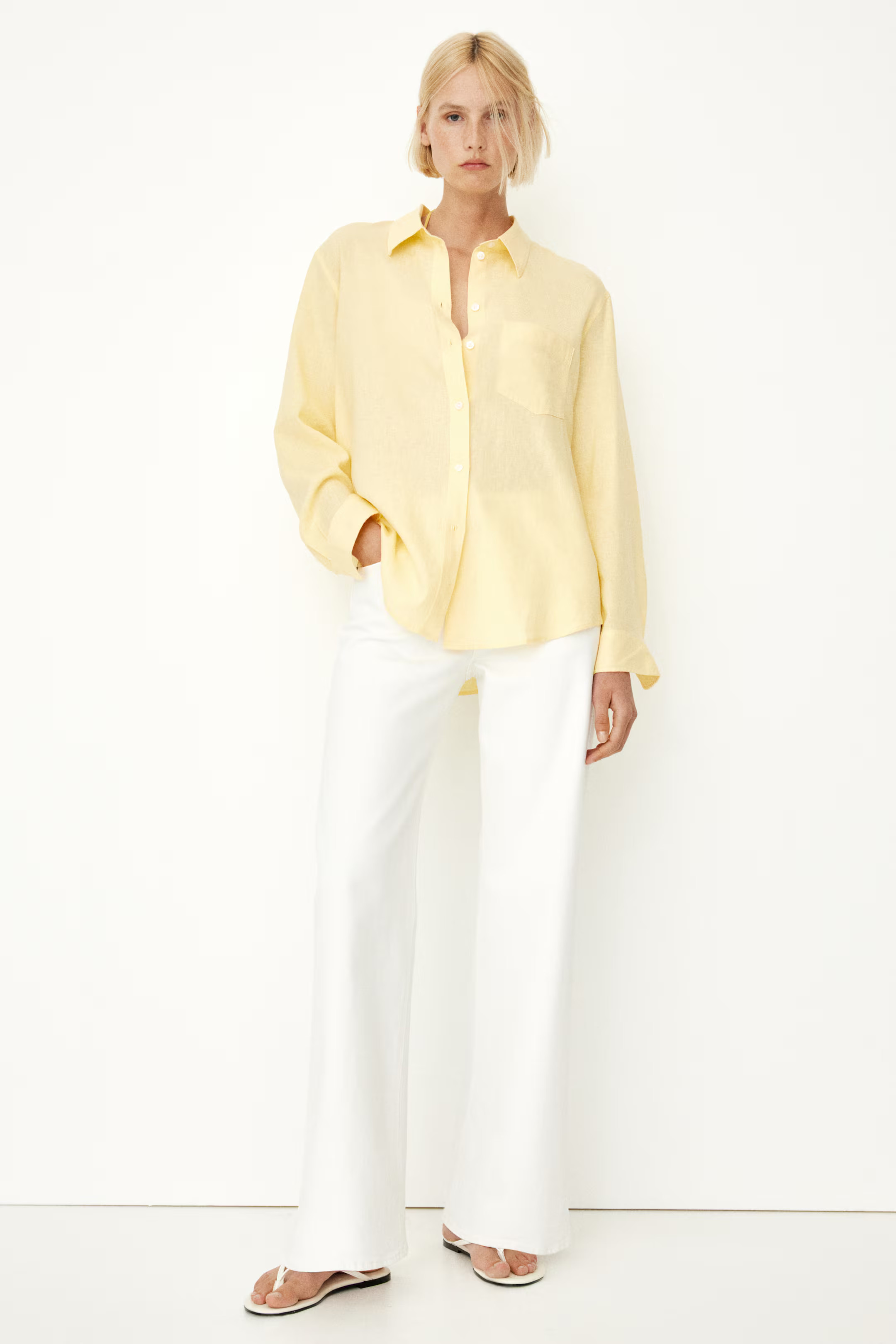 Linen-blend shirt | H&M (UK, MY, IN, SG, PH, TW, HK)