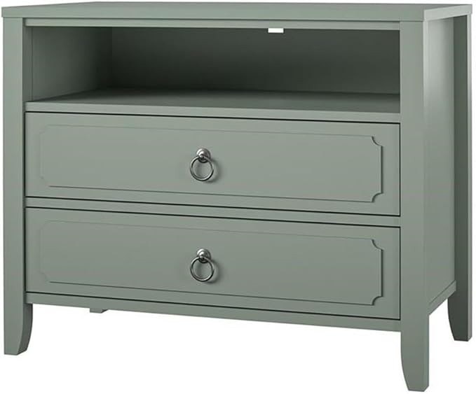 Novogratz Her Majesty 2 Drawer Nightstand, Pale Green | Amazon (US)