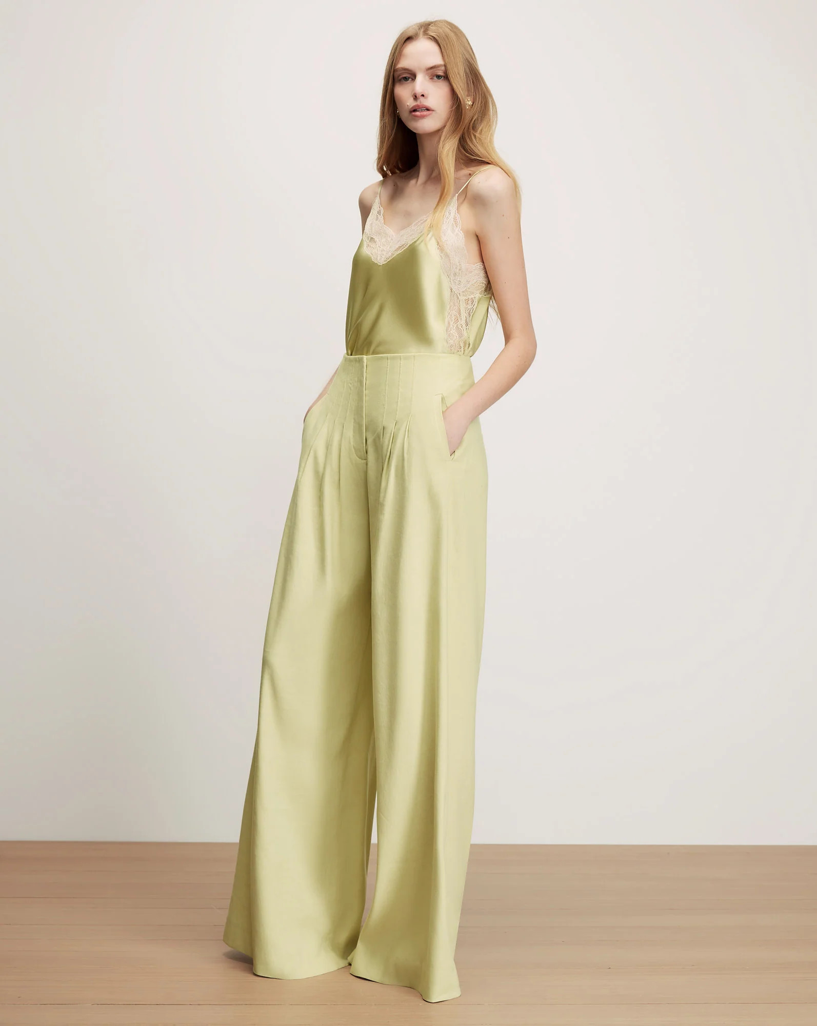 Johanan Stretch-Silk Camisole in Pistachio | Veronica Beard | Veronica Beard