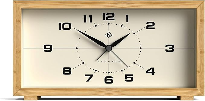 NEWGATE® Lemur Alarm Clock | Rectangular Design | Bamboo case | Ideal for Bedside, Desk or Shelf... | Amazon (US)