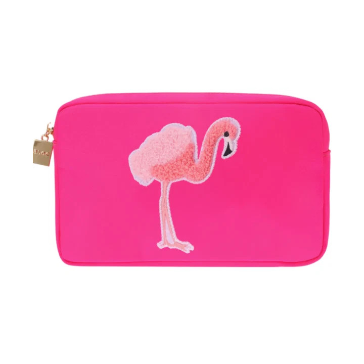 Medium Flamingo Beauty Bag: Hot Pink | bloc bags