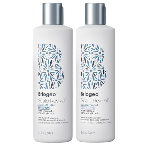 Briogeo Scalp Revival Dandruff Relief Shampoo + Conditioner Bundle, Anti-Dandruff Scalp Care for Flakes & Itch, Charcoal + Salicylic Acid, Sulfate-Free, Vegan, 2 x 8.4 fl oz | Amazon (US)