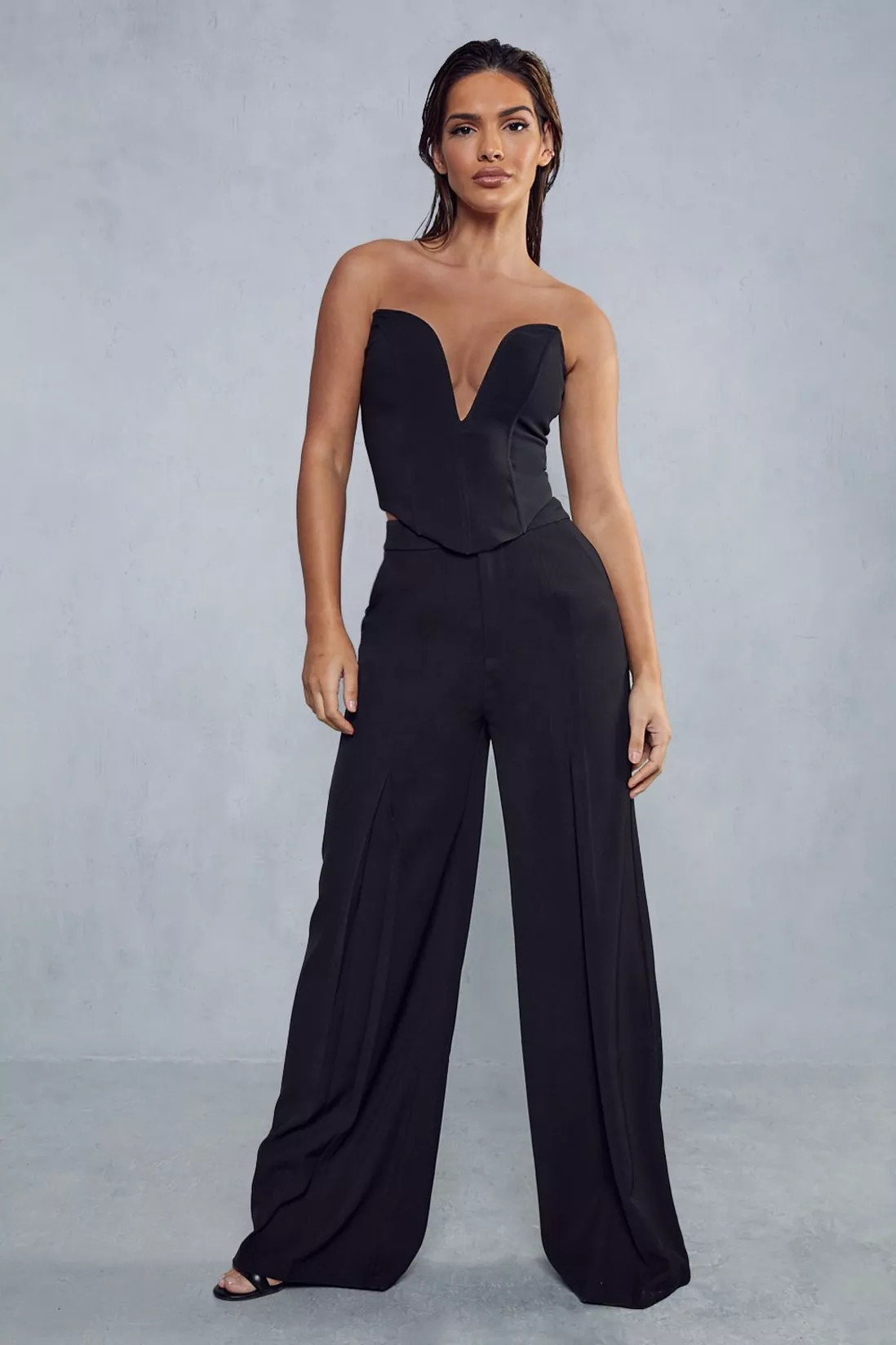 Trousers | Premium Pleat Detail Tailored Trousers | MissPap | Miss Pap UK
