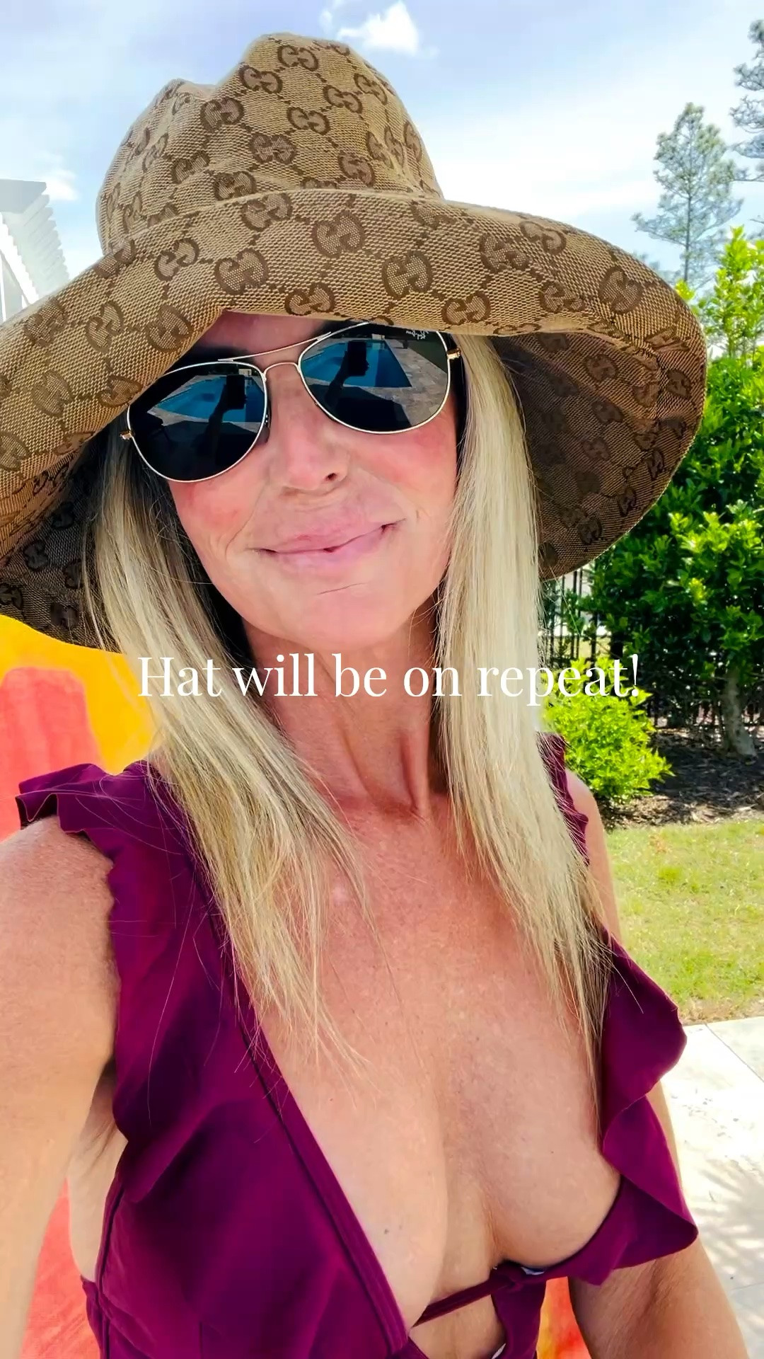 Poolside polish with a designer twist ☀️
This Gucci monogram bucket hat is my go-to for chic sun protection—effortless, elevated, and perfect for long afternoons by the water. It instantly pulls together even the simplest swim look.

Linked my exact hat (or similar styles) along with my poolside essentials 🤍

#LTKStyle #LTKOver50 #CoastalStyle #LuxuryLifestyle #PoolsideChic