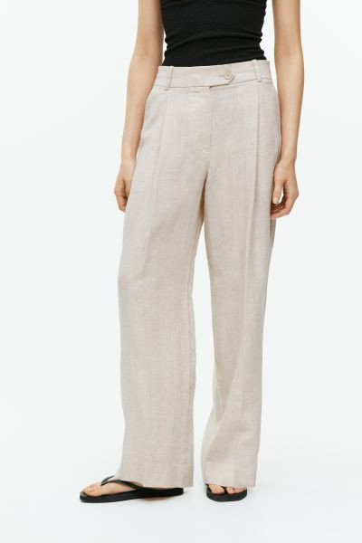 Wide Linen Trousers | H&M (UK, MY, IN, SG, PH, TW, HK)