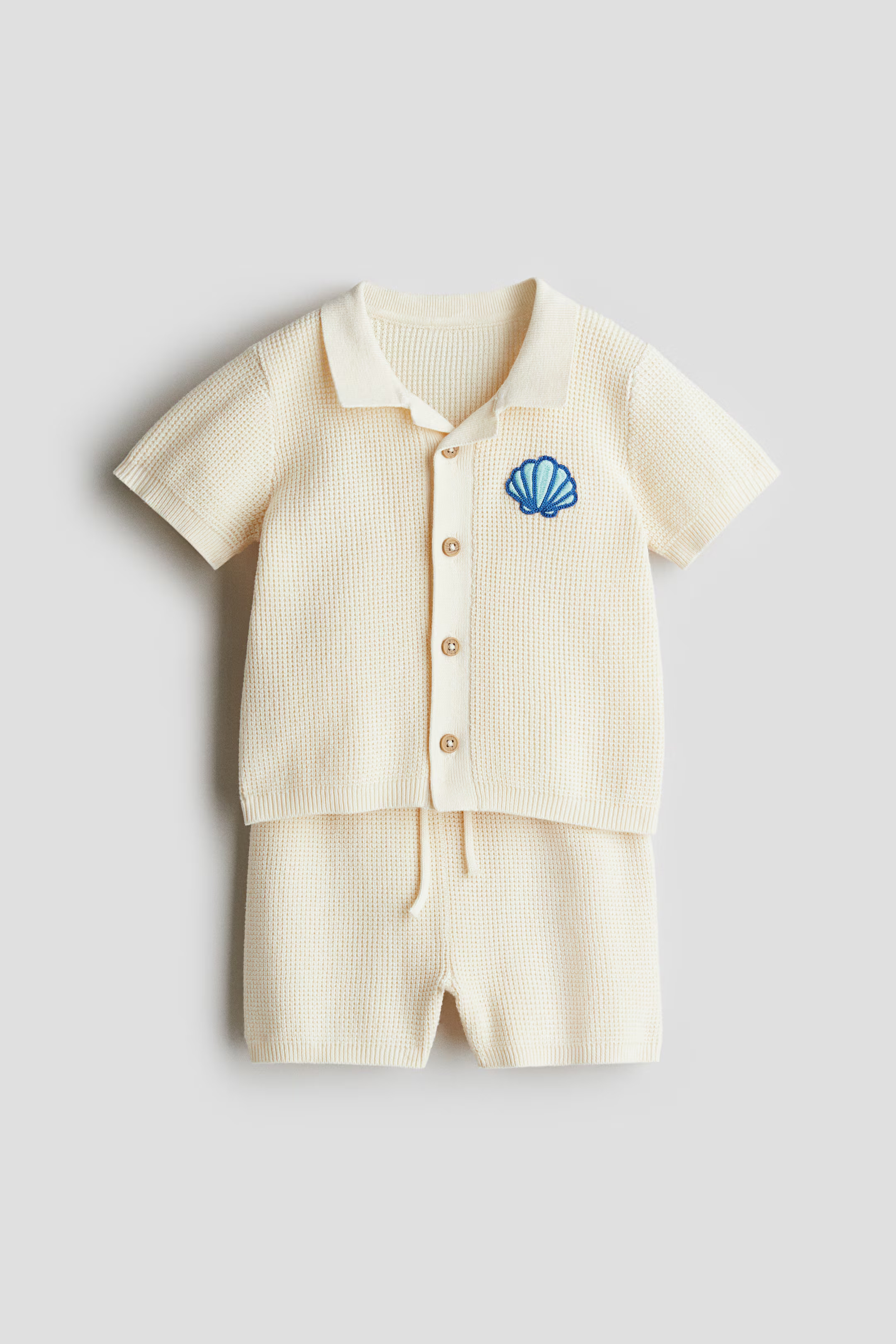 2-piece cotton waffle-knit set | H&M (UK, MY, IN, SG, PH, TW, HK)