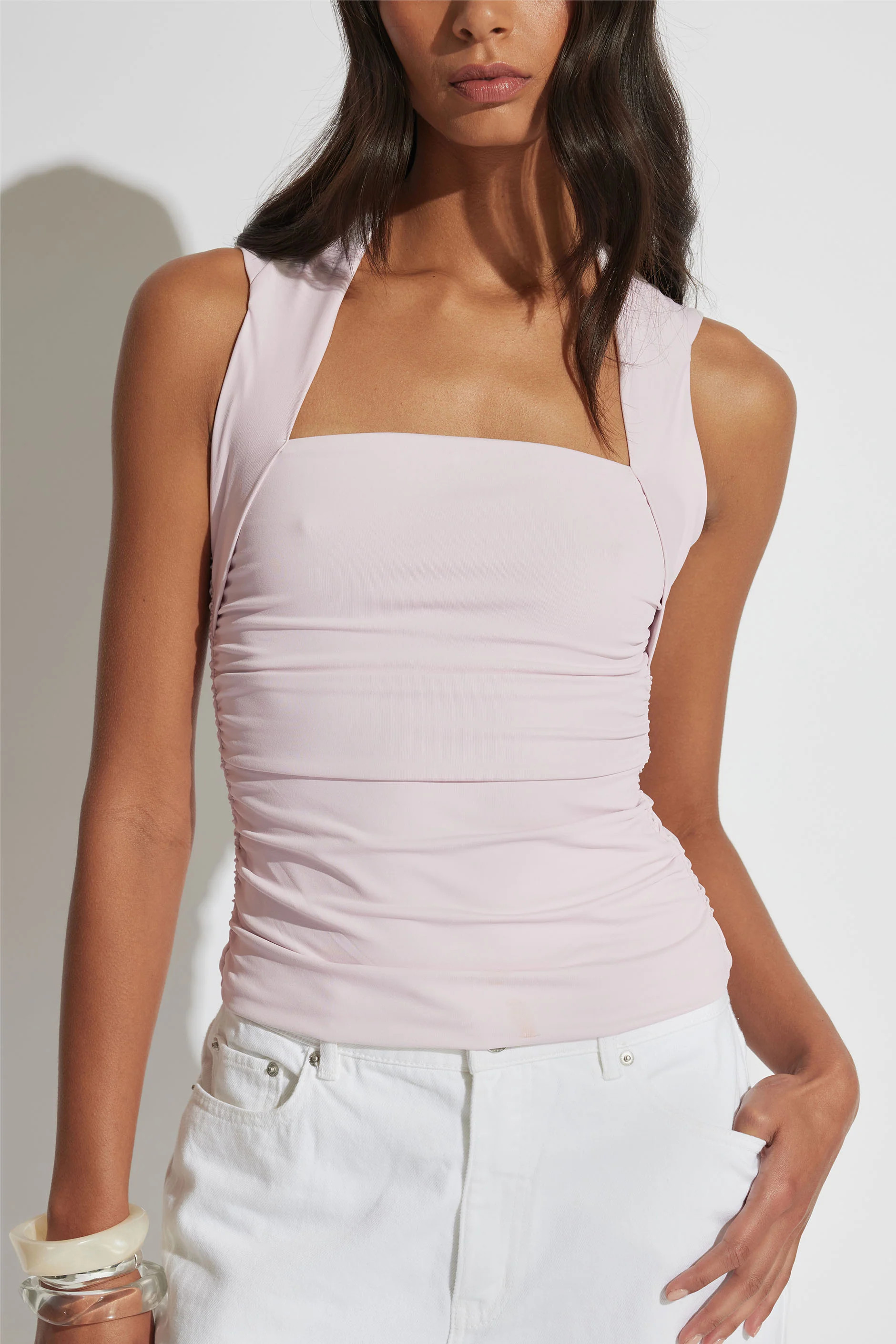 Sienna Ruched Top - Quartz Pink | DECJUBA