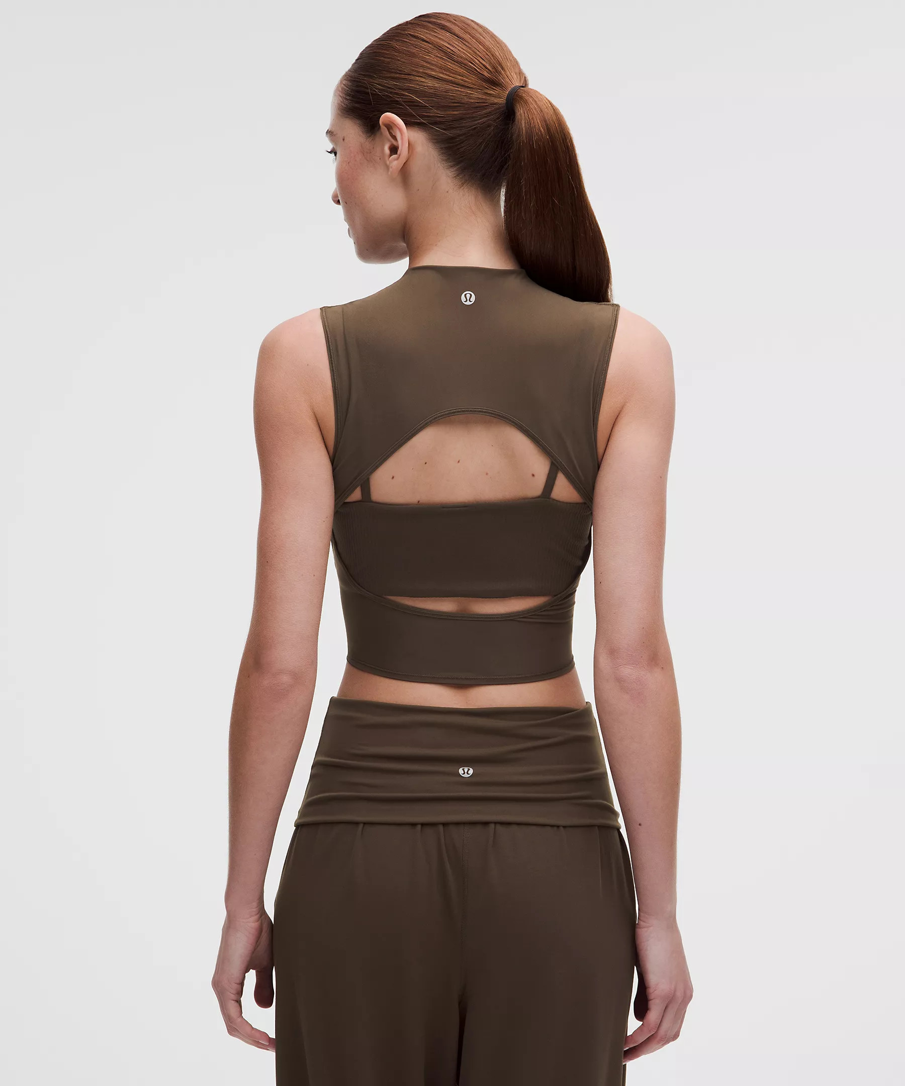 Nulu and Mesh-Overlay Cropped Studio Tank Top | Women's Sleeveless & Tank Tops | lululemon | Lululemon (US)