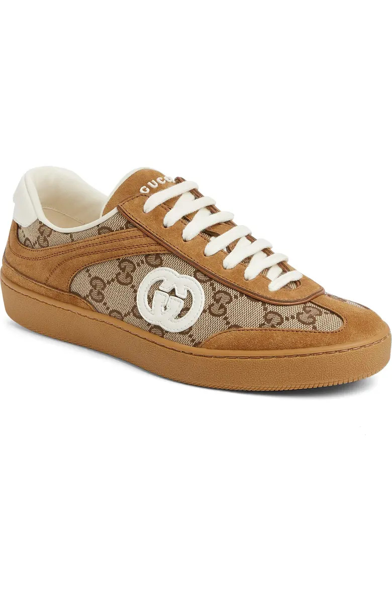 G75 GG Canvas & Suede Low Top Sneaker (Women) | Nordstrom