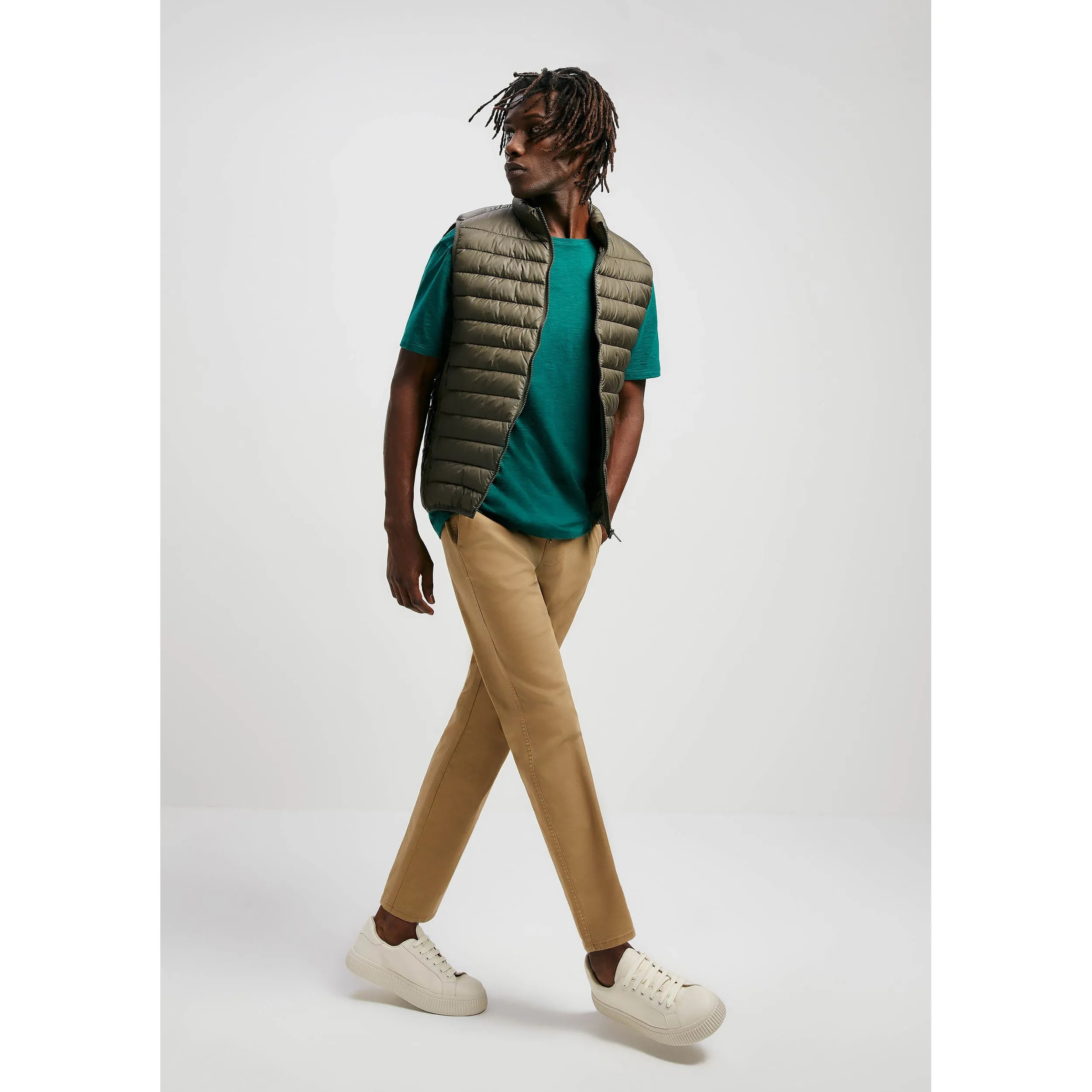 Colete Básico Masculino Puffer Comfort - Verde | Hering (BR)