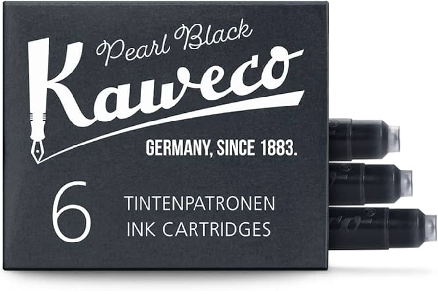 Kaweco Fountain Pen Ink Cartridges Pearl Black Pack of 6 | Premium Ink with Short Standard Cartri... | Amazon (US)