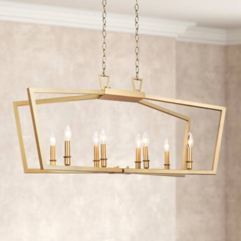 Hayes 38 1/4" Wide Gold Metal 8-Light Island Chandelier - #91R52 | Lamps Plus | Lamps Plus