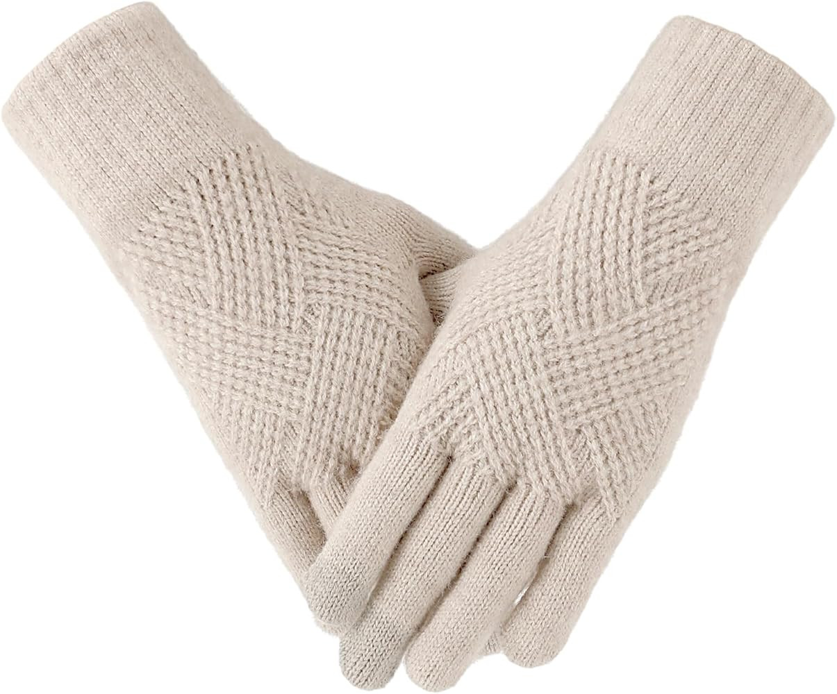 Winter Gloves - Gloves for Women Cold Weather, Touch Screen Winter Gloves Women Warm Alpaca Fleec... | Amazon (US)