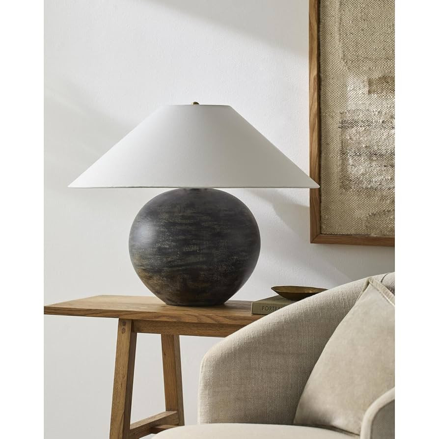 Livabliss x Galey Alix Saint Martin Traditional Table Lamp, 19" H x 25" W x 25" D, Black/Brown | Amazon (US)
