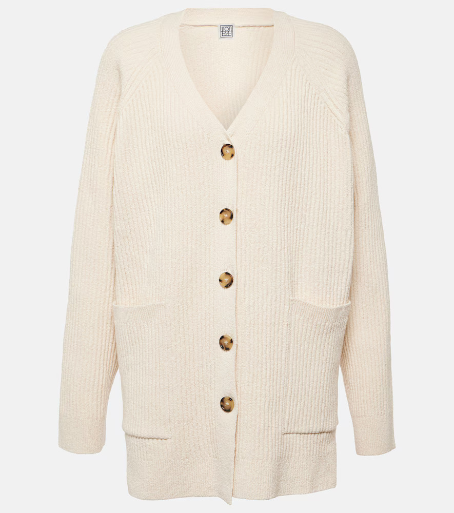 Toteme Oversized cotton-blend bouclÃ© cardigan | Mytheresa (US/CA)
