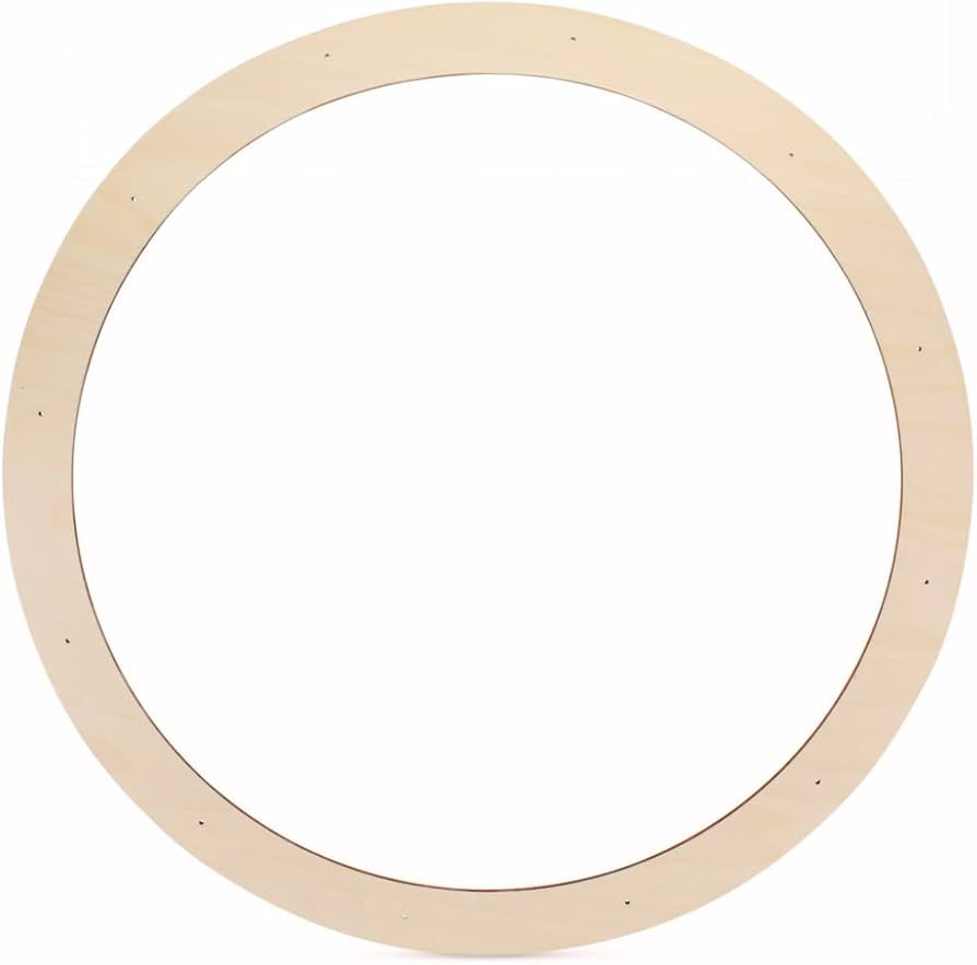 Large Wreath Frame 30-inch Diameter, Pack of 2 Wood Wreath Forms, Wood Rings for Crafts & Door Wr... | Amazon (US)
