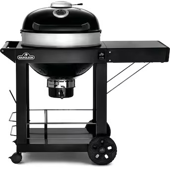 NAPOLEON PRO22 Cart Model 21.5-in W Black/Porcelain Cart Charcoal Grill | Lowe's
