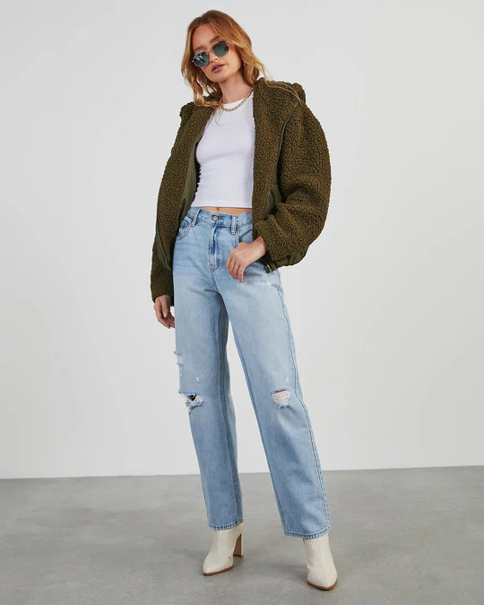 Cabin Vibes Sherpa Contrast Puffer Jacket | VICI