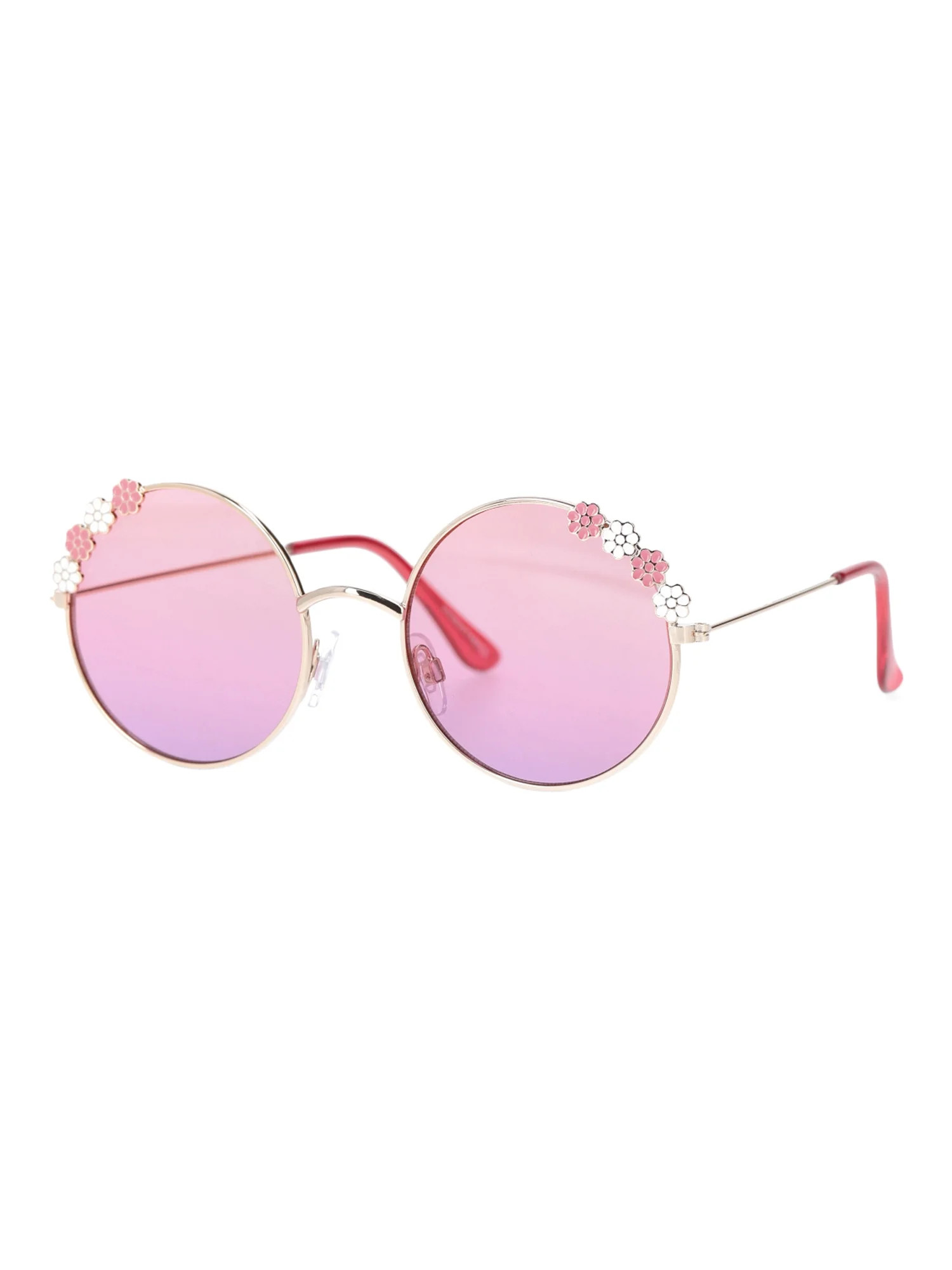 Justice Girl's Round Sunglasses, Pink | Walmart (US)