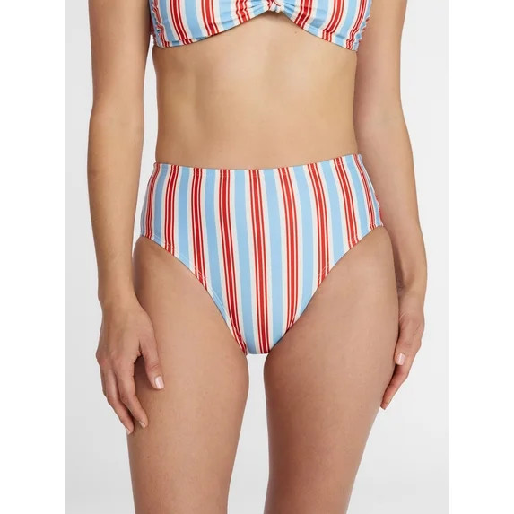 Time and Tru Women's and Women's Plus High Waisted Bikini Bottoms, Sizes XS-3X | Walmart (US)