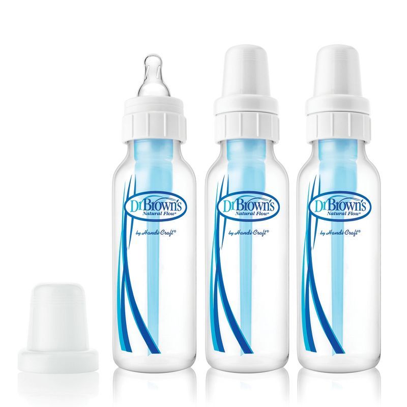 Dr. Brown's Natural Flow Anti-Colic Baby Bottle - Blue - 8oz/3pk | Target