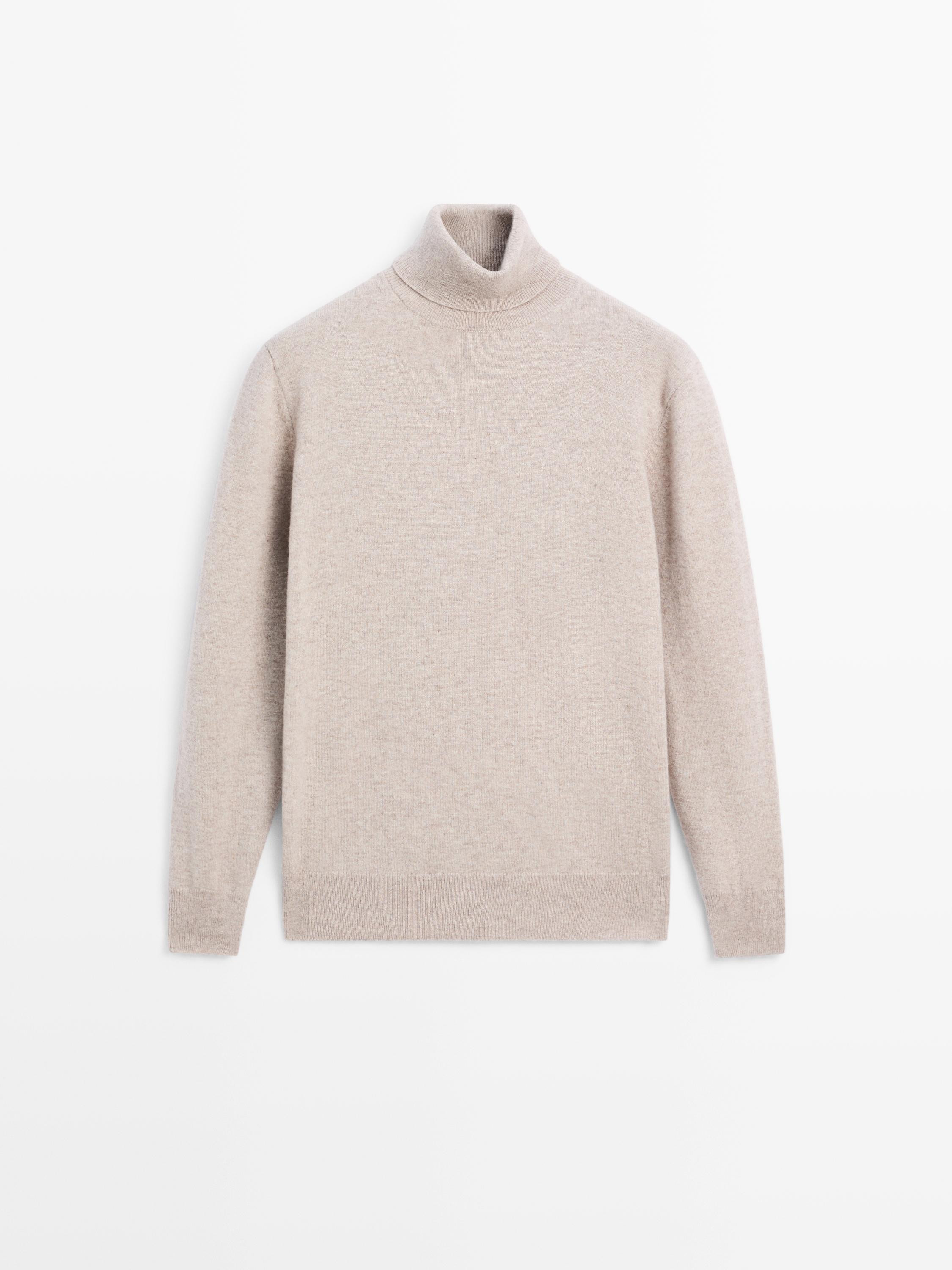 Cashmere turtleneck knit sweater | Massimo Dutti US