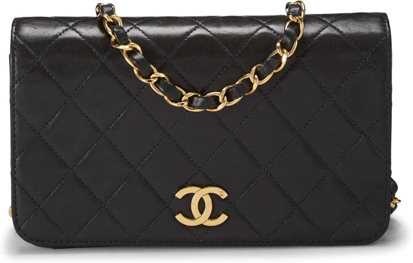 Amazon.com: Chanel, Pre-loved Black Lambskin Snap Full Flap Mini, Black : Amazon Luxury | Amazon (US)