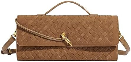 SKYK Trendy Clutch Purses for Women Shoulder Crossbody Bags PU Leather Handbag Woven Evening Bag | Amazon (US)