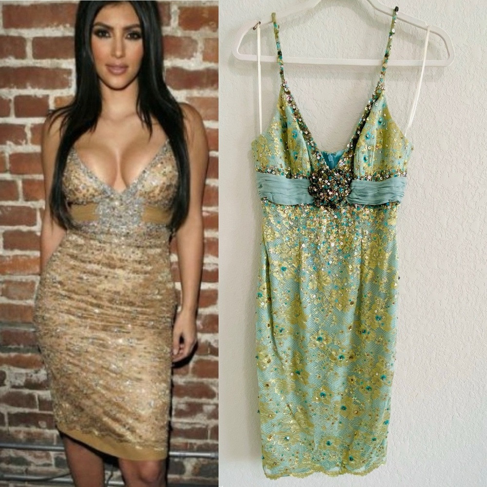RARE Vintage Couture Mandalay Beaded Sequin Cocktail Wedding Guest Prom Dress | Poshmark