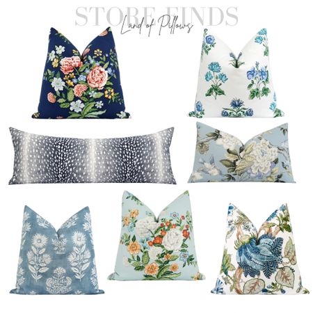 Pretty blue floral pillows from land of pillows

#LTKstyletip #LTKsalealert #LTKhome