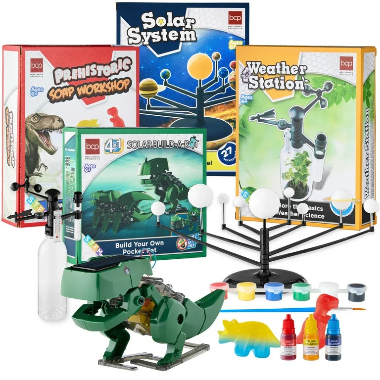 Best Choice Products Kids 4-in-1 Science Project Kit, STEM & STEAM Robot, Solar System, Soap, Wea... | Walmart (US)