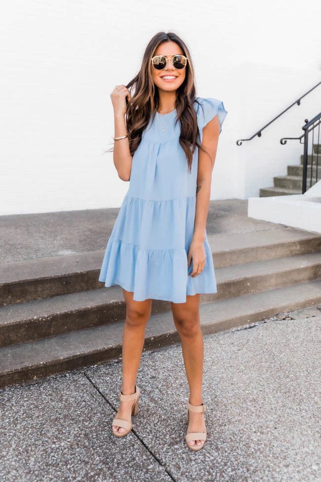 Complete My Heart Blue Dress | The Pink Lily Boutique