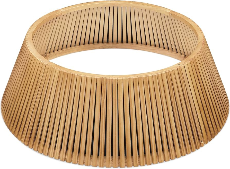 Best Choice Products 42in Christmas Tree Collar, Solid Wood Slatted Tree Skirt Holiday Accessory ... | Amazon (US)