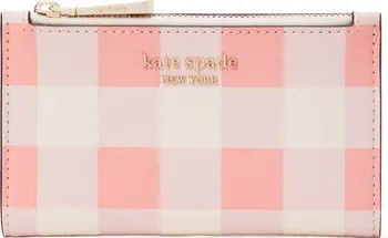 kate spade new york bradley gingham print leather bifold wallet | Nordstrom | Nordstrom