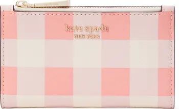 bradley gingham print leather bifold wallet | Nordstrom