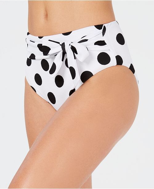 Bar III This and Dot Printed Sash Tie High-Waist Bottoms, Created for Macy's & Reviews - Swimwear... | Macys (US)