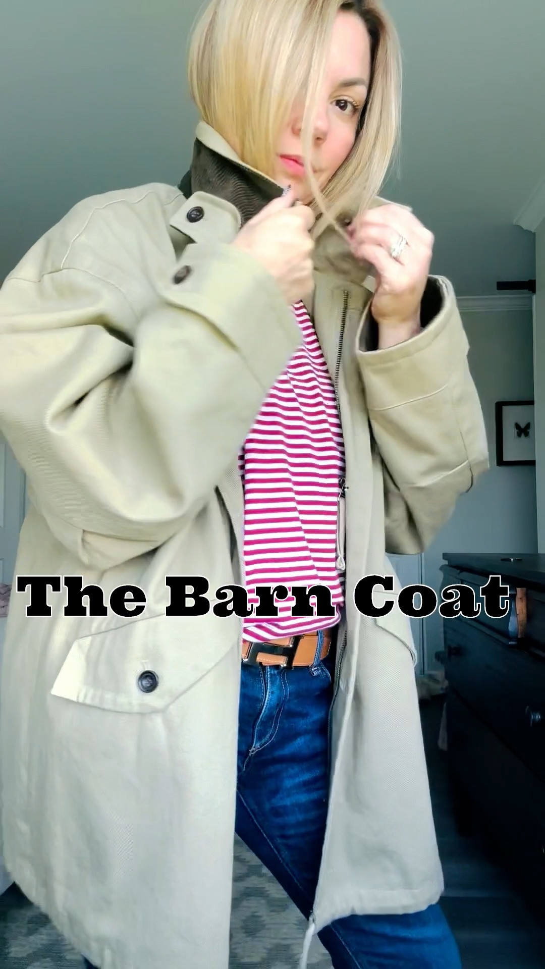 The barn coat trend is still here and I absolutely love this oversized jacket 
It’s perfect to throw on and great for layering 

#LTKSeasonal #LTKTravel #LTKFamily