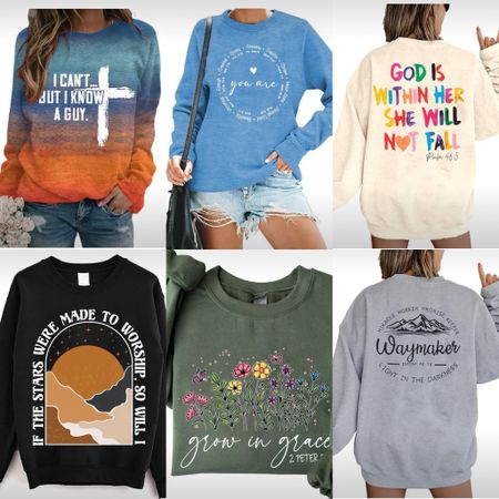 Faith inspired sweaters. Perfect ideas for Mother’s Day & all on Amazon!👌🏼

#LTKFindsUnder50 #LTKGiftGuide
