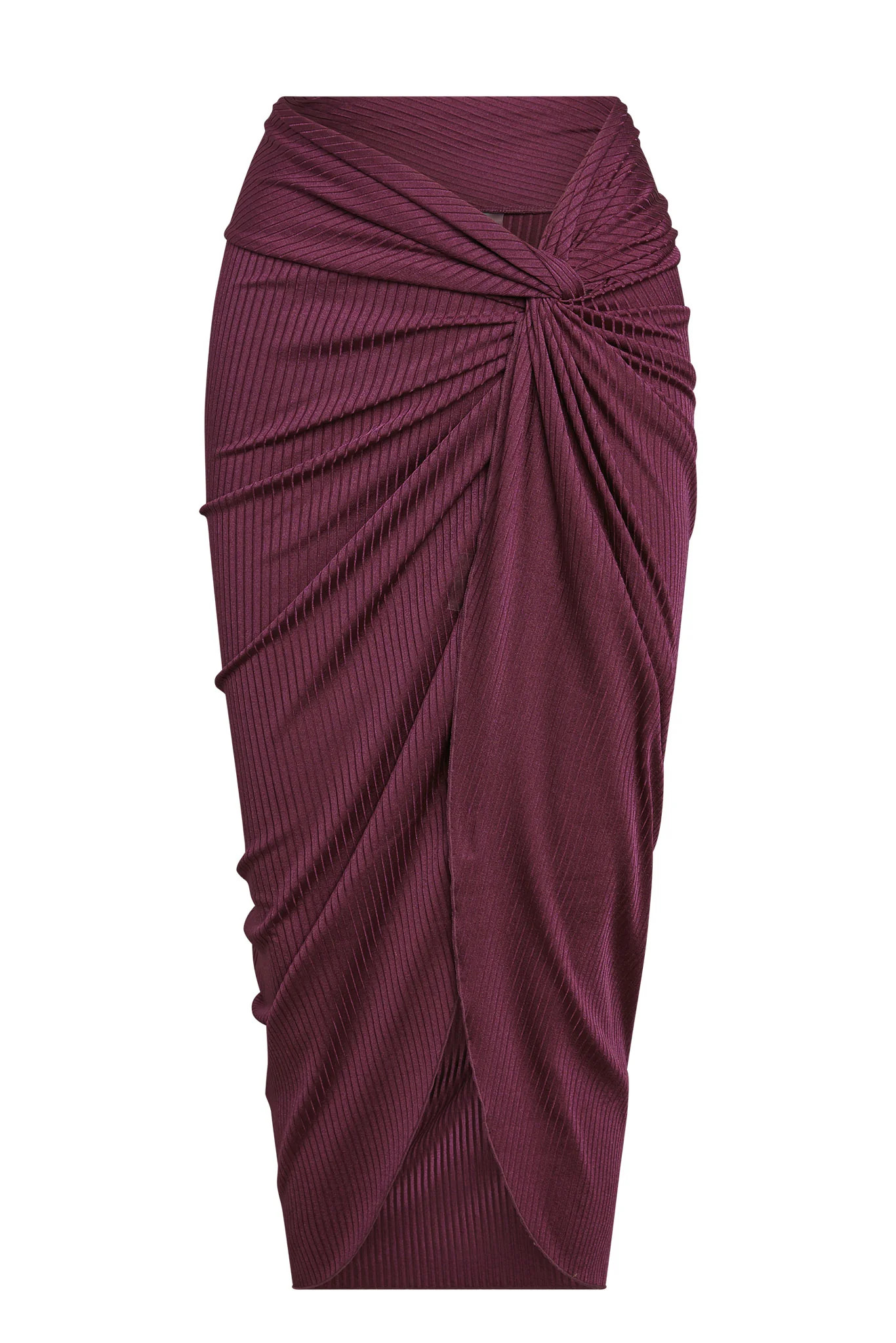 Andros Sarong - Eggplant Wide Rib | Monday Swimwear