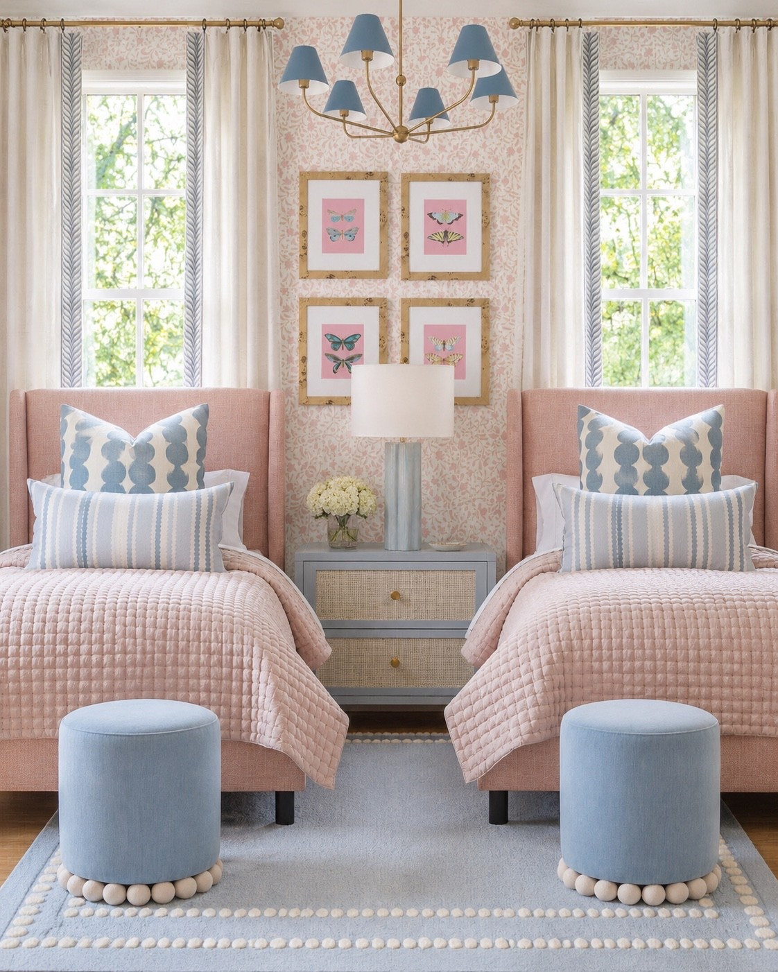 Pink and blue made for two 

#kids
#girlsbedroom 
Bedroom wallpaper pink decor home decor

#LTKHome #LTKSaleAlert #LTKKids