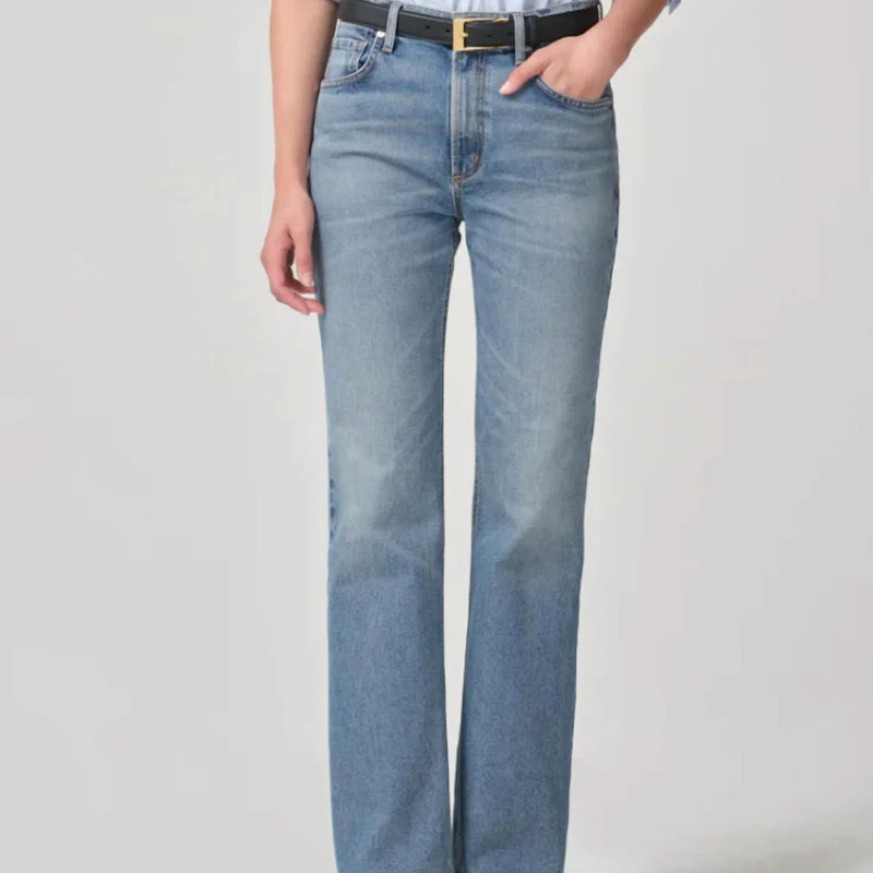 Citizens of Humanity Vidia Mid Rise Bootcut Jeans In Saga - Blue - 25 | Verishop