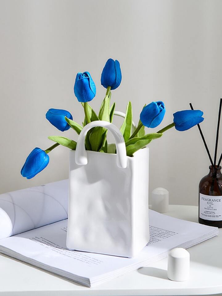 1pc Creative Luxury Handbag-shaped Resin Flower Vase, Modern Minimalist Living Room Decorative Or... | SHEIN