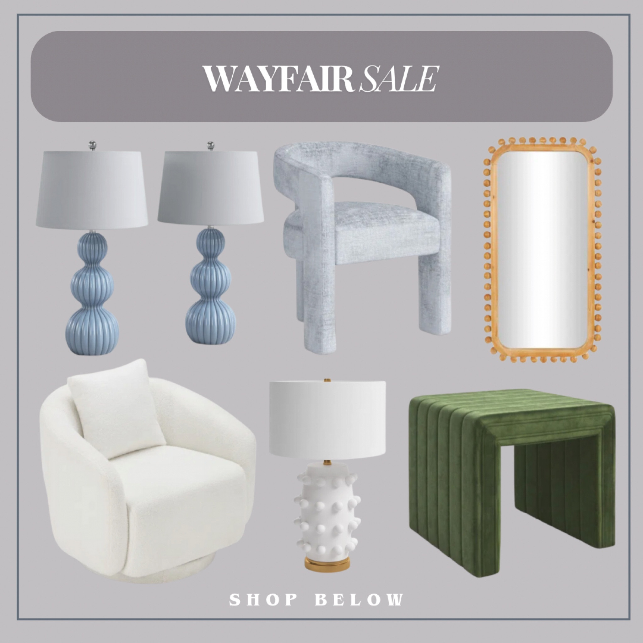 Wayfair, Black Friday sale, cyber Monday, cyber week, Wayfair sale, home sale, lamps, swivel chairs, accent chair, mirror, modern furniture

#LTKGiftGuide #LTKCyberWeek 

#LTKHome
