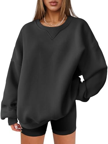 ANRABESS Womens Sweatshirts Oversized Fleece Crew Neck Pullover Hoodies Casual Comfy 2024 Fall Fa... | Amazon (US)