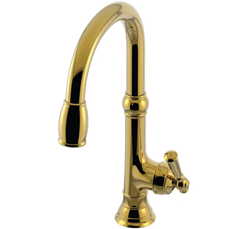 2470-5103/01 Jacobean Pull-Down Single Handle Kitchen Faucet | Wayfair North America