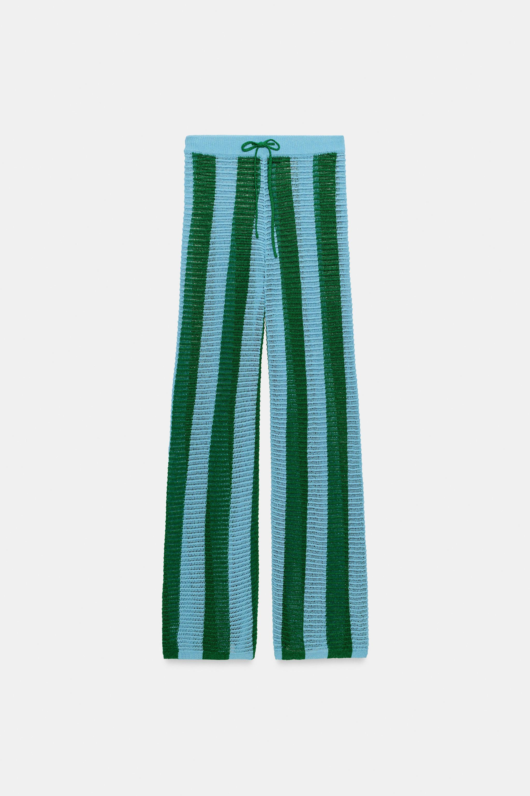 STRIPED KNIT PANTS | Zara US