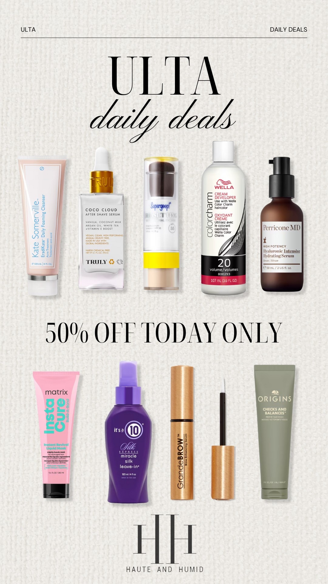 50% off today only on these daily deals from Ulta! Grab them while they’re discounted!

#LTKBeauty #LTKStyleTip #LTKOver40