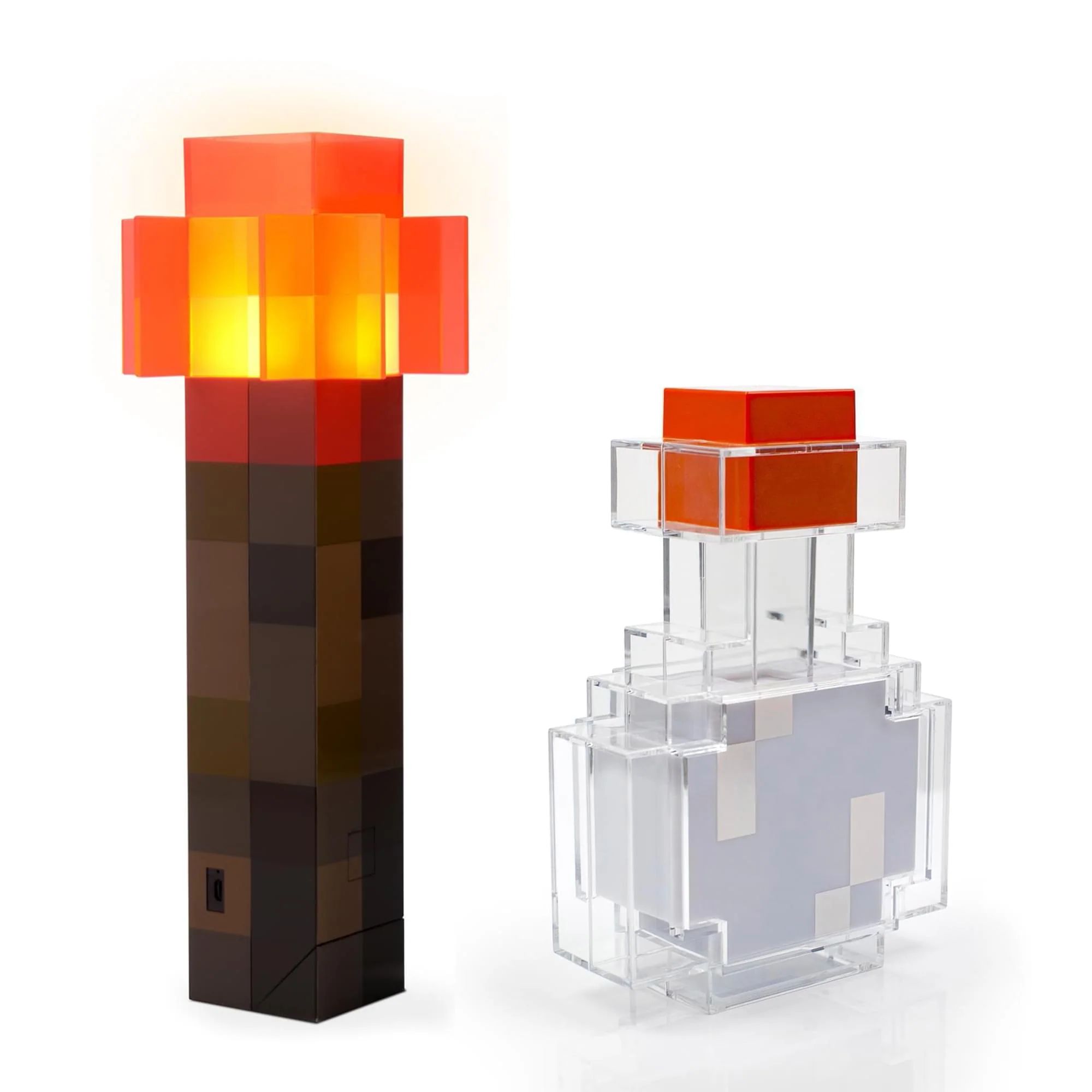 Minecraft 2-Piece Light Bundle | Potion Bottle & Redstone Torch Lamp | Toynk