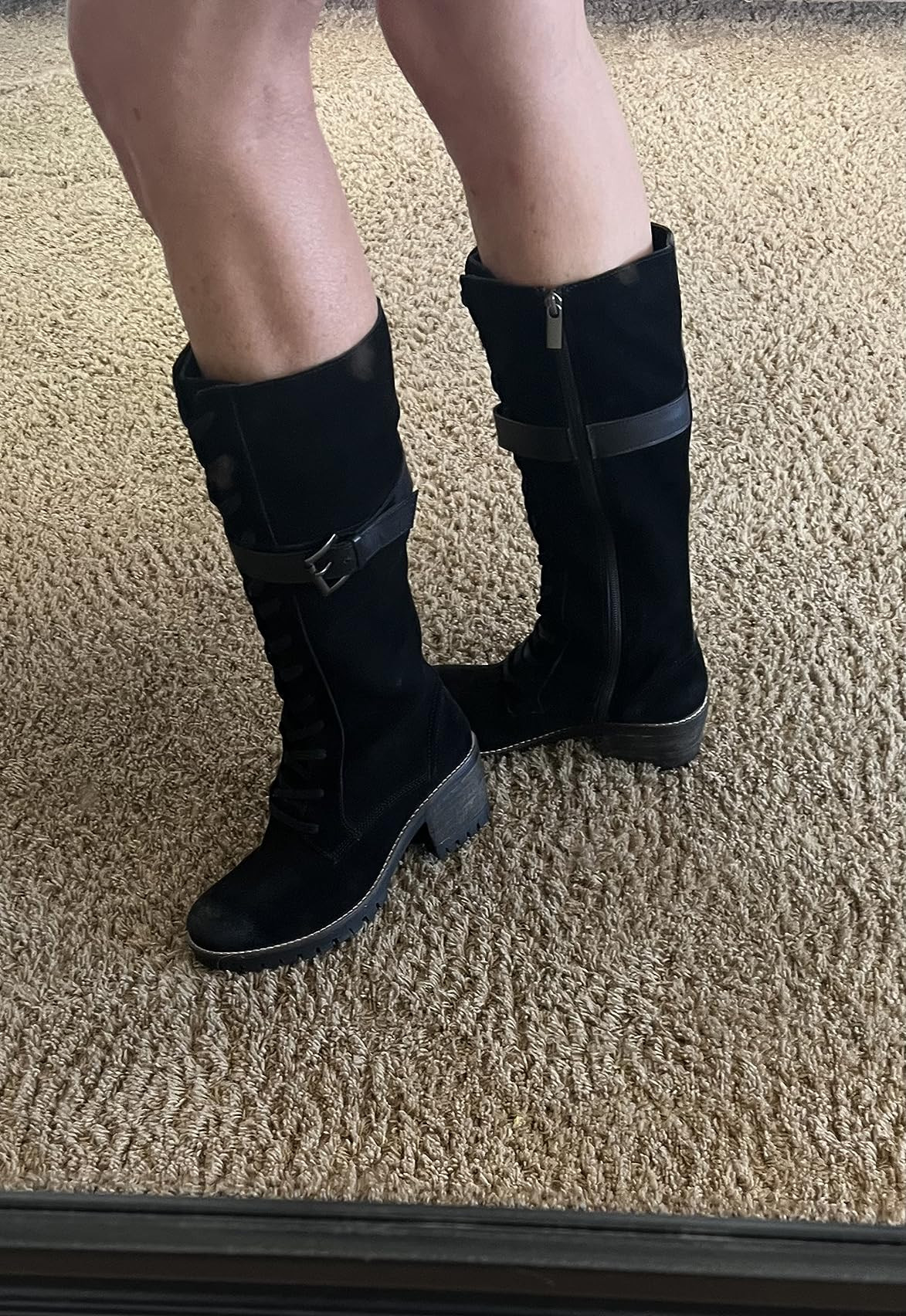 Vintage Foundry Co. Women's Naomi Handmade Mid Calf Boots w Adjustable Single Strap Laces Full Si... | Amazon (US)