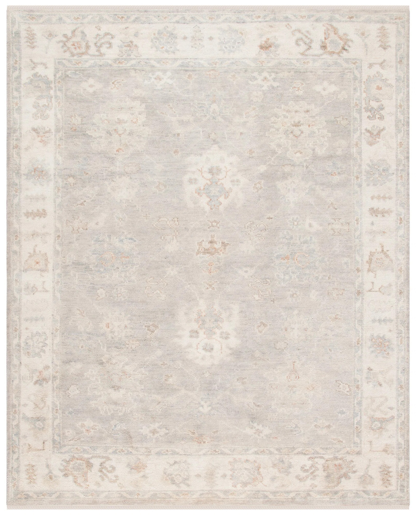 Garceno Hand Knotted Wool/Cotton Oriental Rug in Ivory/Gray | Wayfair North America